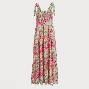 Sam Edelman Smock Floral Midi Dress Silhouette Spring Casual Breezy Wedding